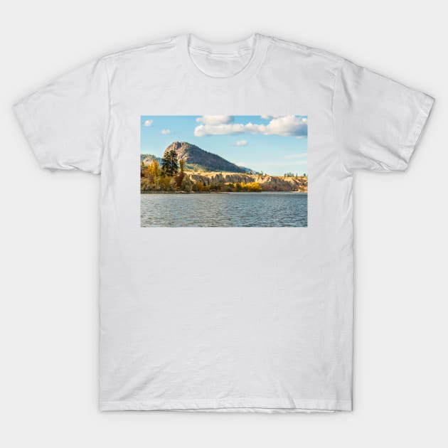Giant's Head Mountain and Okanagan Lake T-Shirt by Amy-K-Mitchell